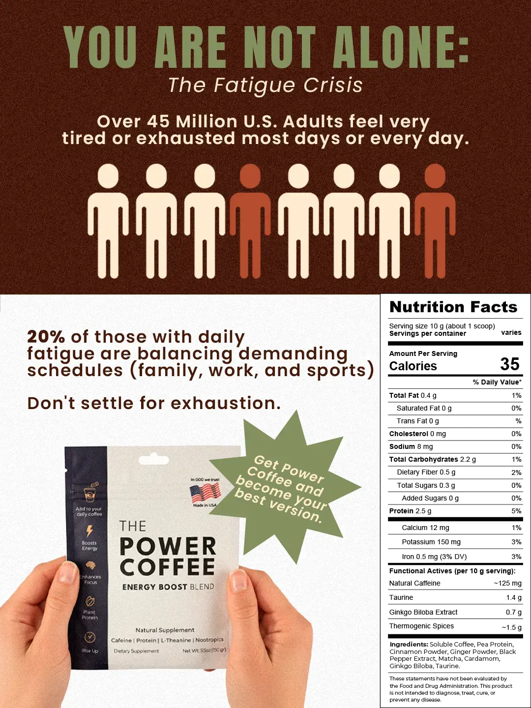 The Power Coffee (10 days pack) Blessed Brands LLC