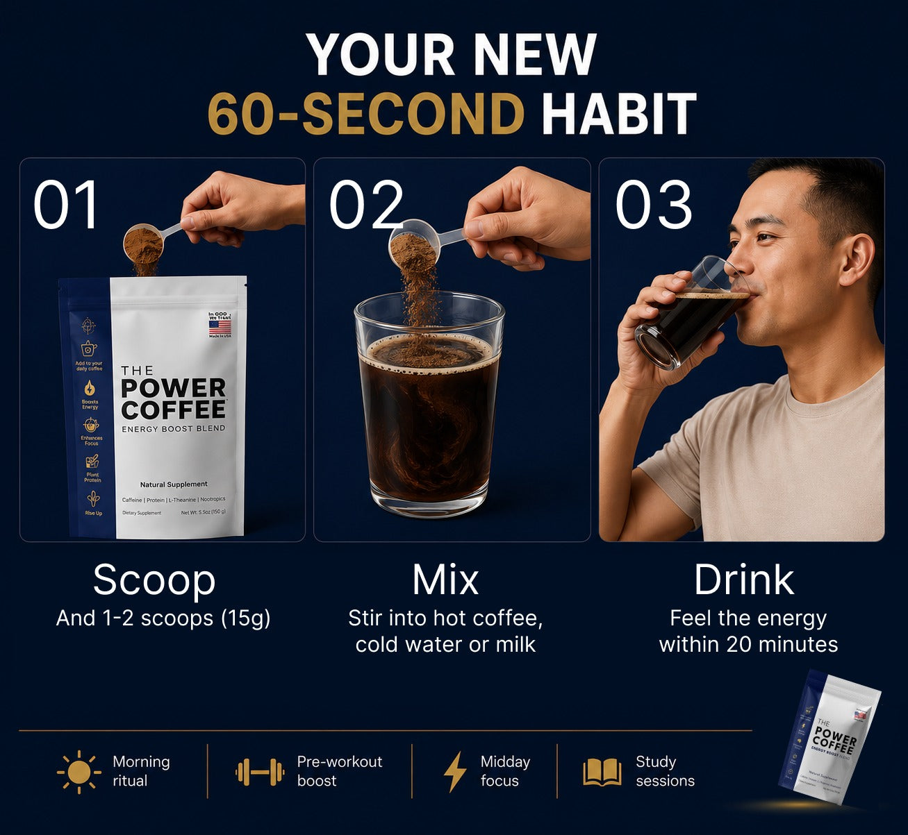 The Power Coffee (15 days pack) Blessed Brands LLC