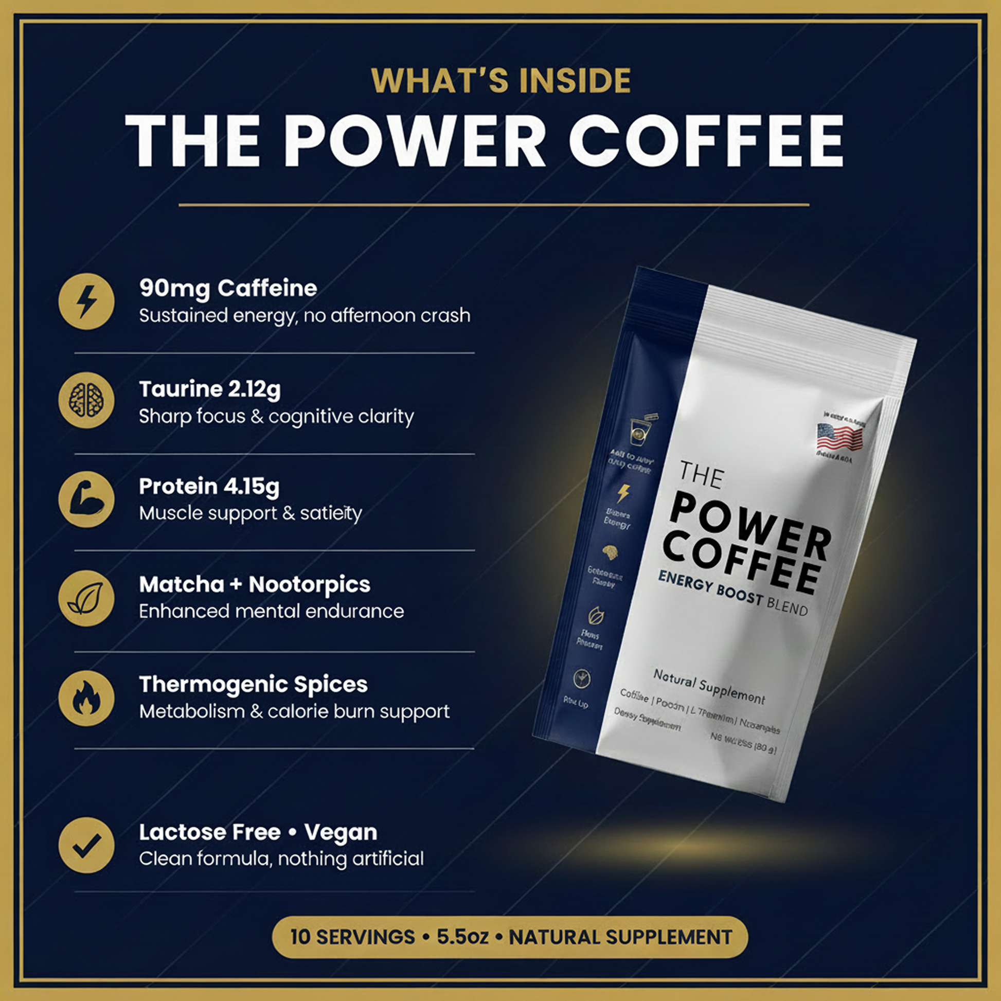 The Power Coffee (10 days pack) Blessed Brands LLC