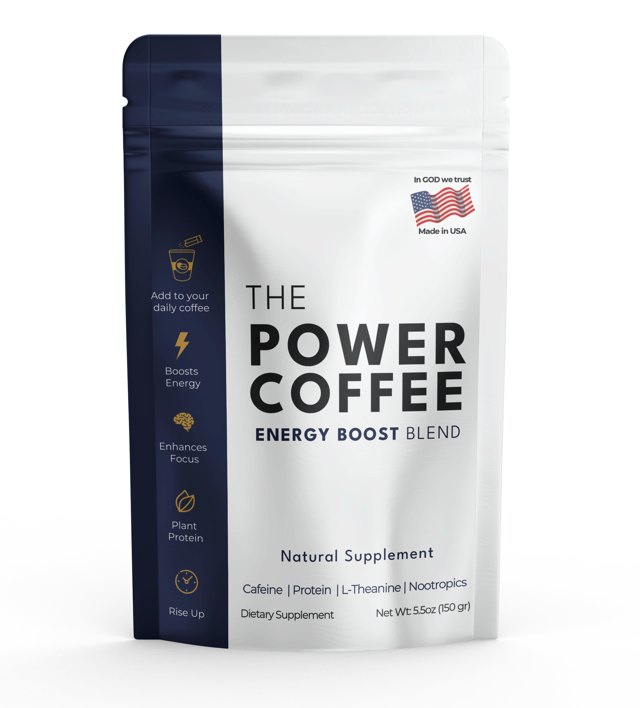 The Power Coffee Energy Boost Blend pouch, 5.5 oz